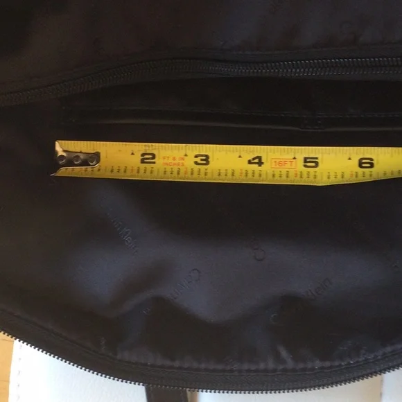 NWT Calvin Klein Black/Gold Handbag - Picture 8 of 16